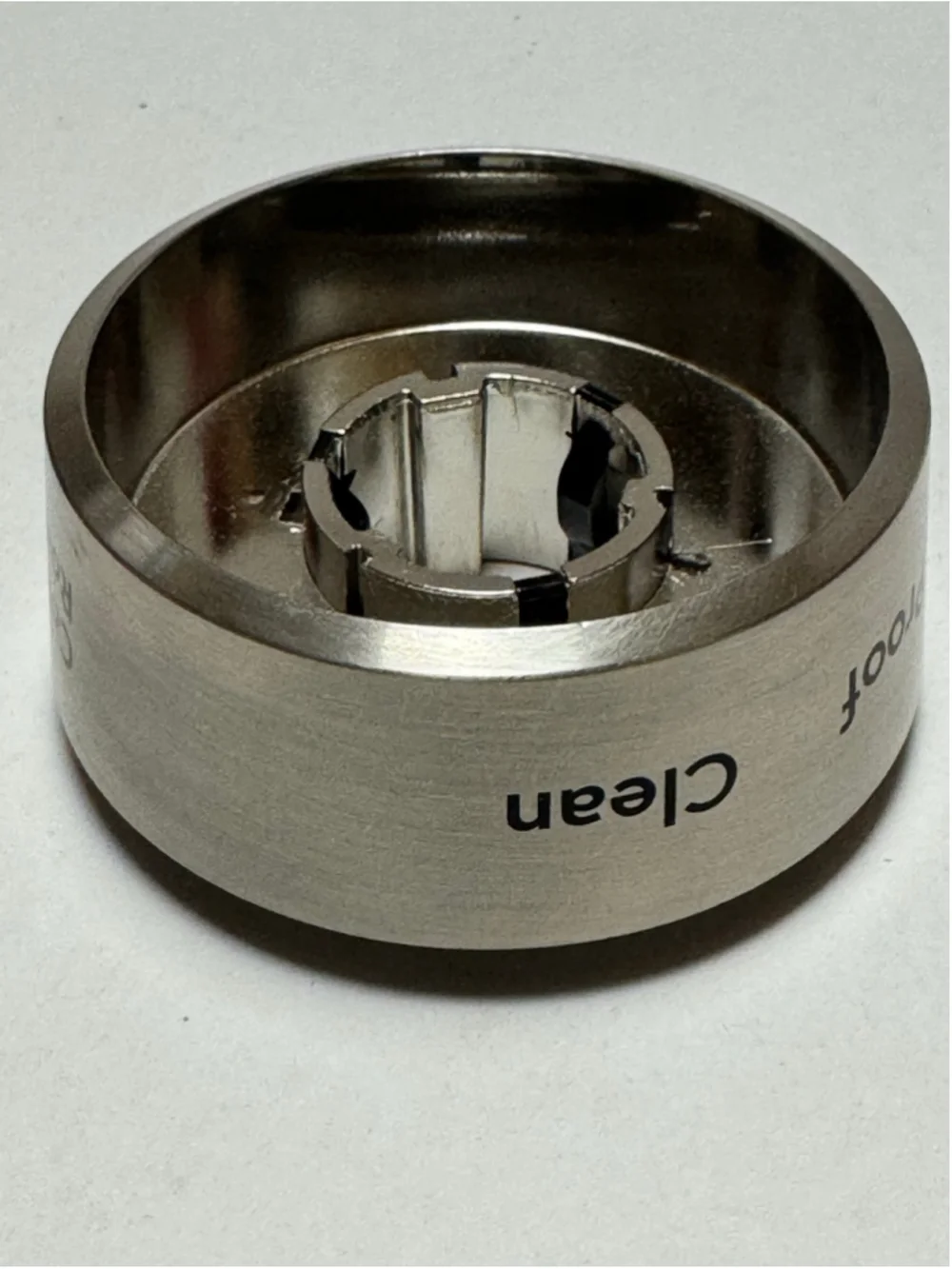 Genuine OEM GE Cafe Oven Range Knob Bezel- Stainless Steel - 307D1176G001